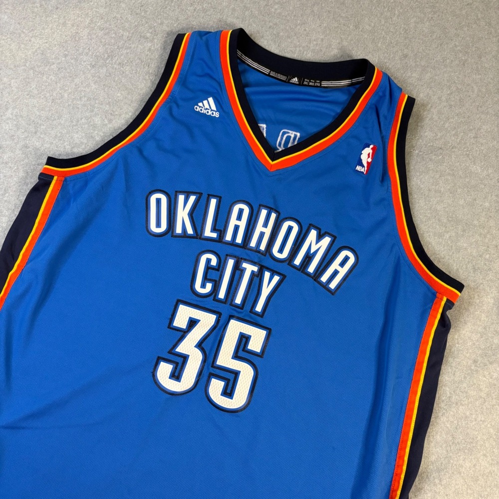 Adidas Oklahoma City Thunder Kevin Durant 35 Jersey Blue XXL NBA Swingman Retro
